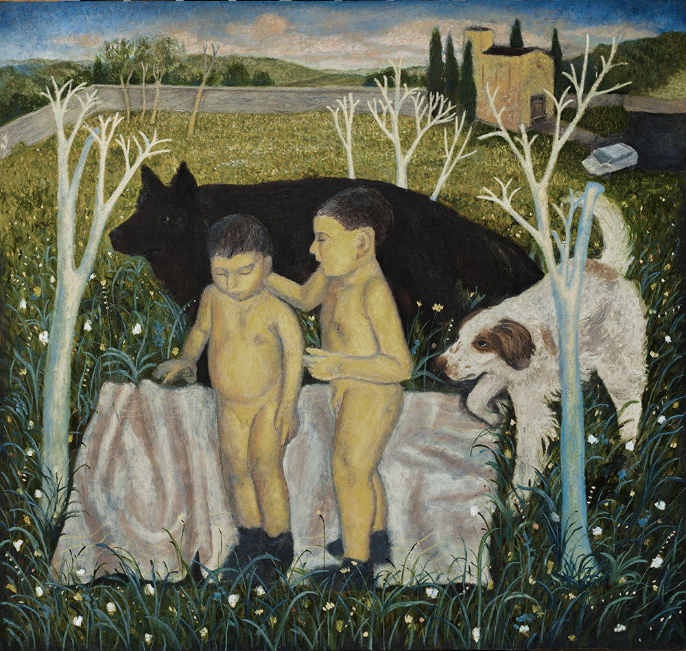 Io e mio fratello giochiamo  nel giardino della chiesa (2025)