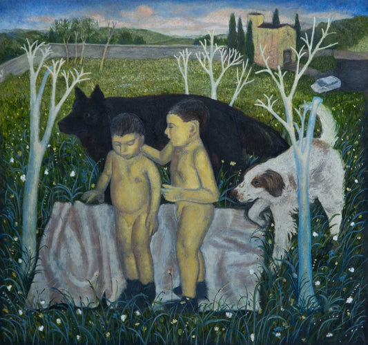 Io e mio fratello giochiamo  nel giardino della chiesa (2025)